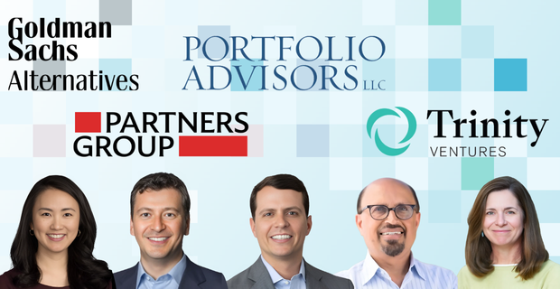 Jenna Shen, Managing Director in Vintage Strategies at GSAM, Andres Small, Managing Director at Partners Group, Jorge Rossello, Managing Director at Portfolio Advisors, and Ajay Chopra and Patricia Nakache, General Partners at Trinity Ventures