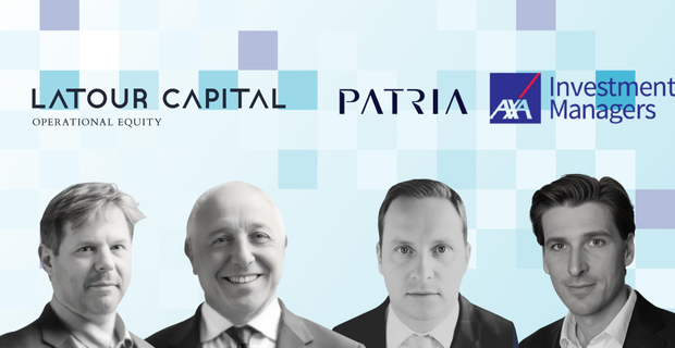 Cédric Bannel & Philippe Leoni, Founding Partners at Latour Capital, Alistair Watson, Partner and Deputy Head of Private Equity at Patria GPMS, Gilles Dusaintpère, Head of AXA IM Prime GP Stake Investments at AXA IM.