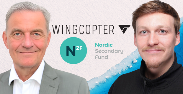 Peter Sandberg, Founding Partner & Managing Director, Nordic Secondary Fund and Tom Plümmer, Co-Founder & Co-CEO at Wingcopter. 